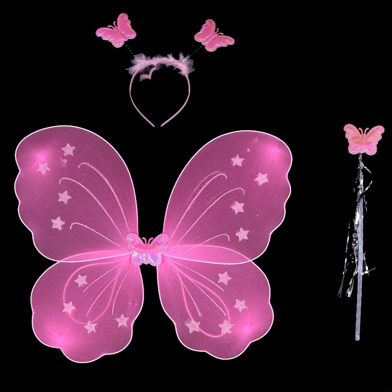 天使蝴蝶翅膀三件套儿童演出服装道具仙女魔法棒表演翅膀玩具16详情图2