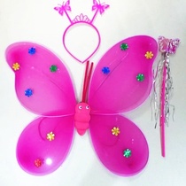 Children's Day lights butterfly angel wings little girl back princess dress magic stick show dress toy costume 11