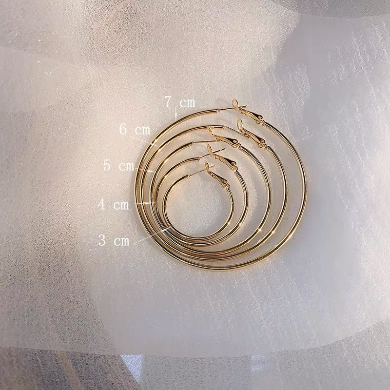 新款潮高级感简约耳圈夸张大圆圈耳环女欧美风耳饰细节图