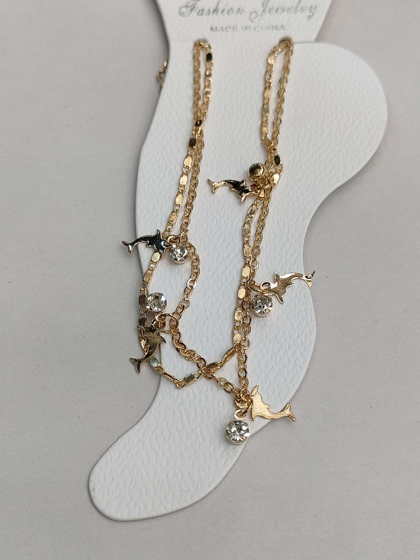 万字链尖蝴蝶脚链详情图16