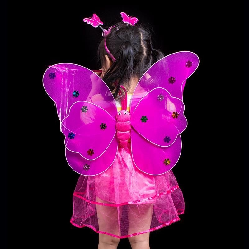 小女孩背饰天使蝴蝶翅膀儿童玩具魔法棒奇妙仙子表演演出服装道具2详情图4
