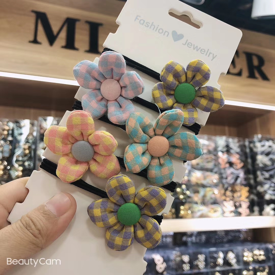 Korean version new leather band bestseller, four-leaf clover hair tie, alloy hair accessory, hair band for women, Mifel 004 details Picture