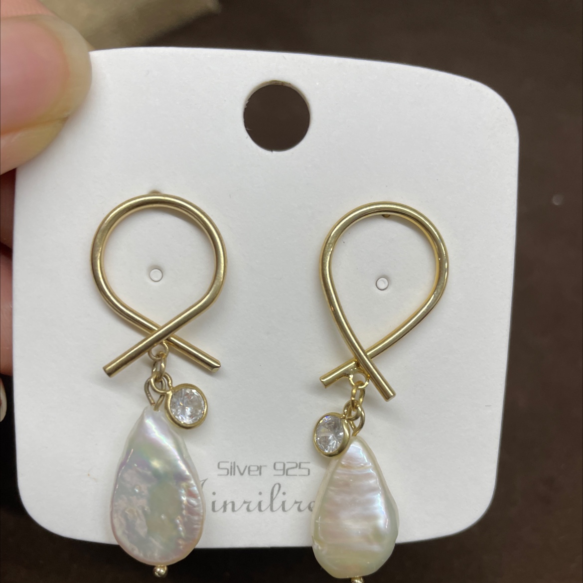 Today Beauty Korean earrings natural Baroque fresh water pearl series products