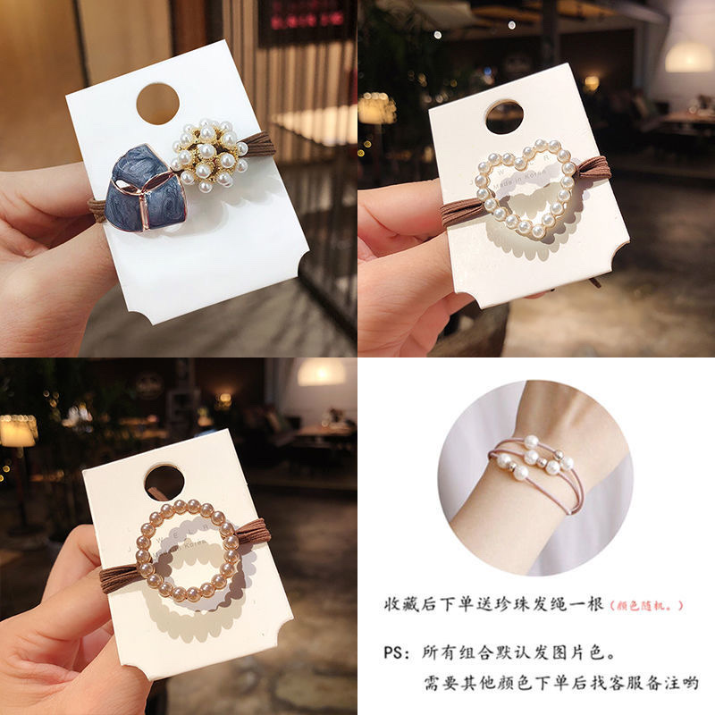Dongdaemun hair tie, a simple and elegant female Internet celebrity hair band, ins bun hairstyle, chanel-style hair tie, leather band headwear, 22 detail image 5