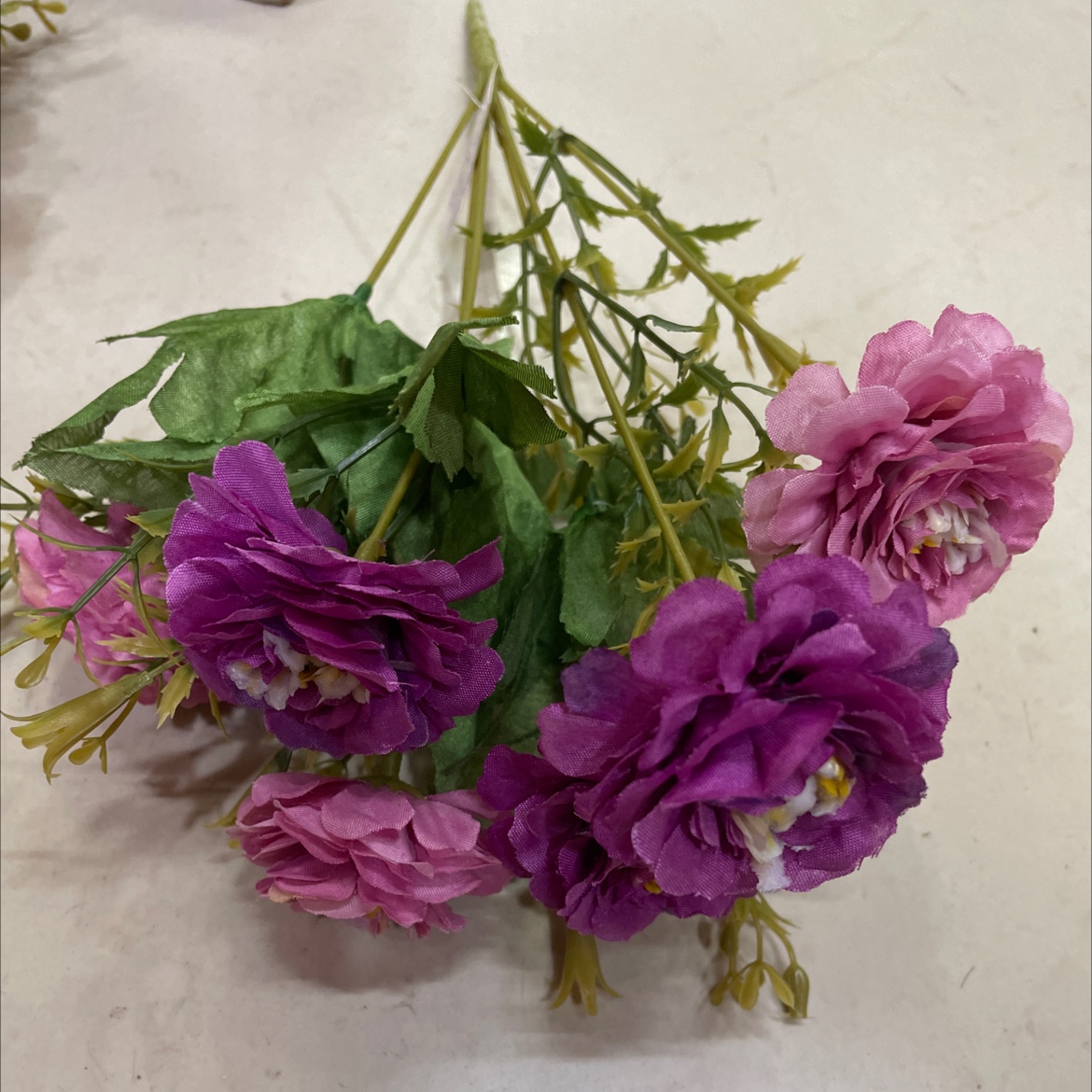 Xl6 Head Autumn Rose Flowers Purple