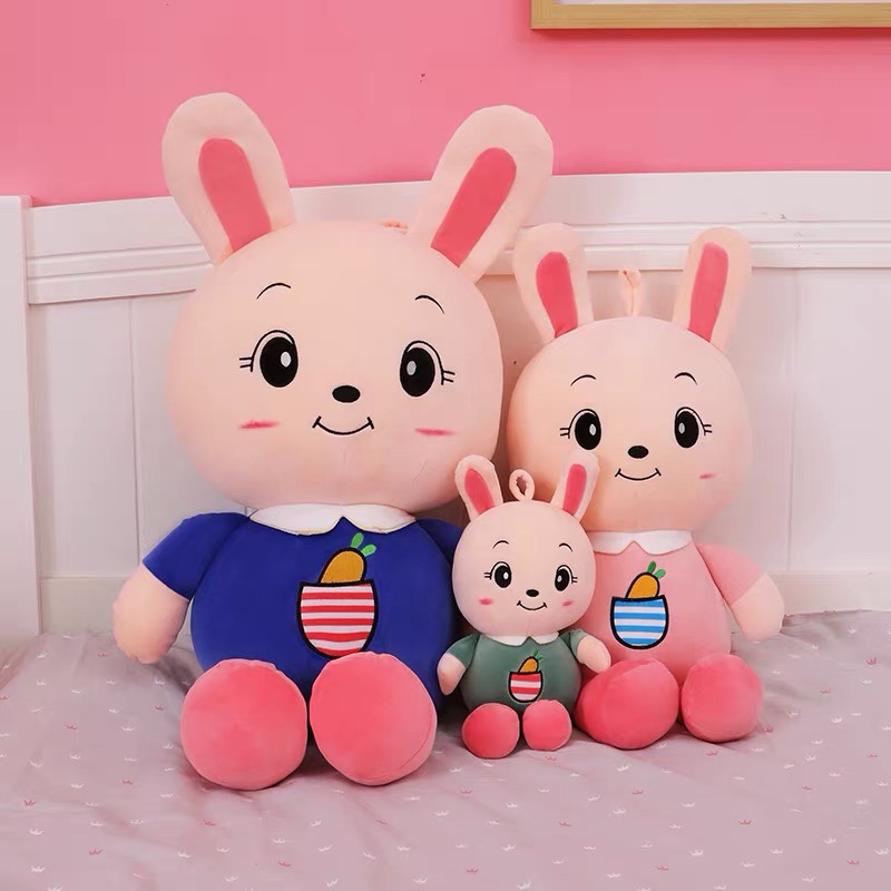 Embroidered radish rabbit plush toy