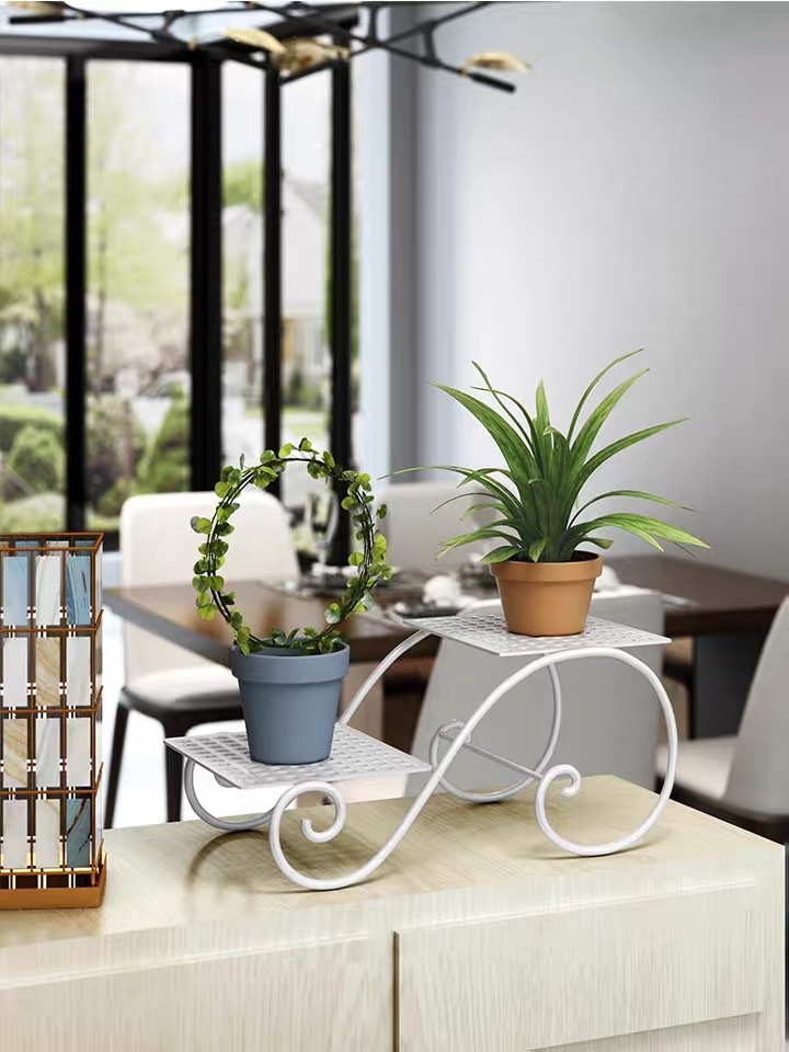 Wrought Iron Flower Rack Interior Living Room Balcony Flower Rack Specification drawing