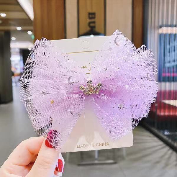Purple Triangle Crown Press Clip Little Princess Cartoon Fashion Hair Clip Little Girl Cute Hair Clip Children's Headwear Hair Card Hairpin Hairpin Headwear Aushanie 049 Offer Direct Supply