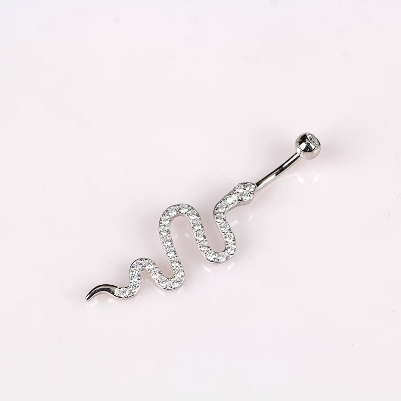佳倩Bodypiercing肚脐钉脐环防过敏医用钢时尚穿刺饰品欧美性感女神个性女小蛇产品图