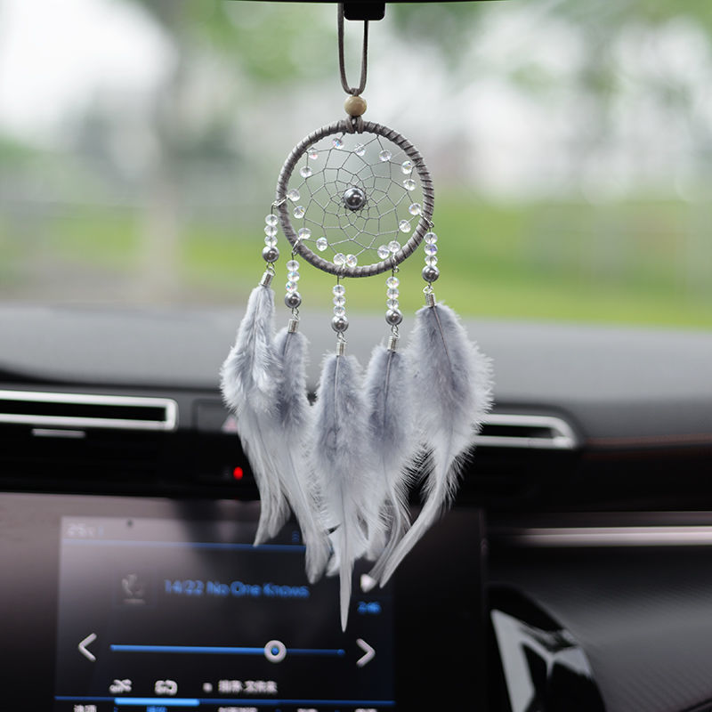 羽毛捕梦网挂件，车挂，钥匙扣，欧美风细节图