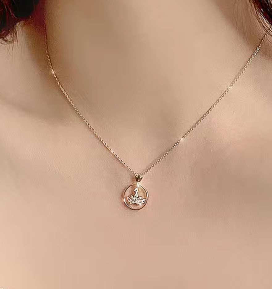 147女士夏款纯铜简约甜美2021年新款小众轻奢气质百搭项链详情图5