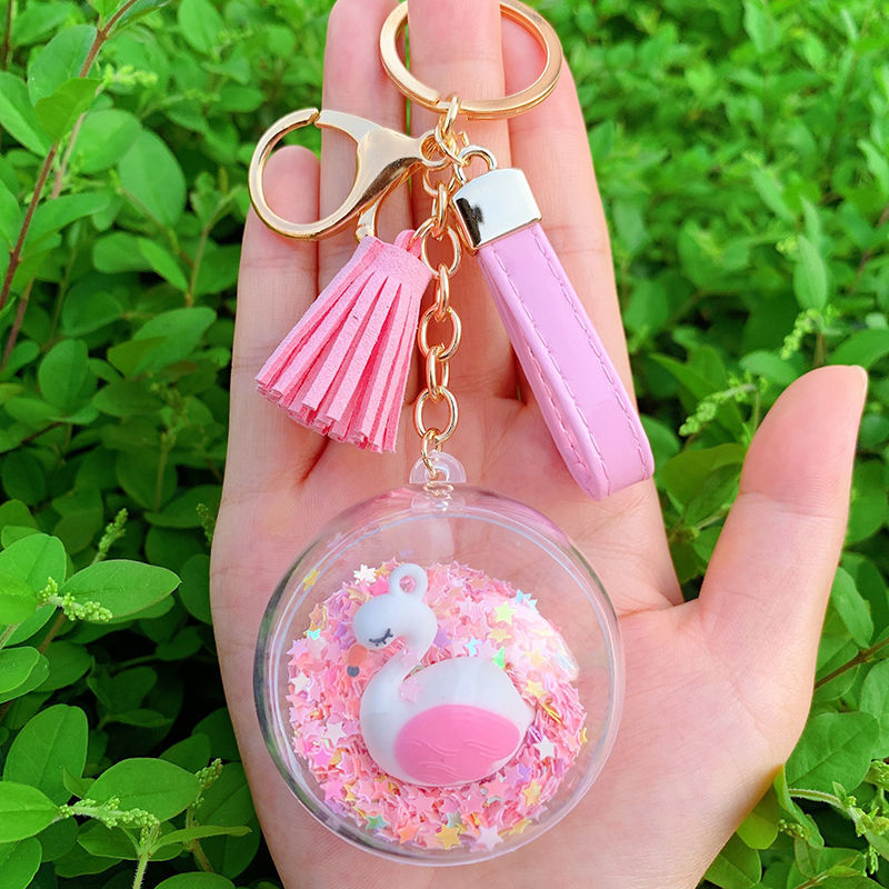 创意可爱KT猫钥匙扣挂件女简约流苏皮绳钥匙链女学生包包挂件饰品产品图