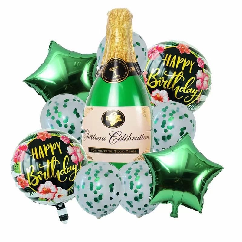 酒瓶组合10件套装铝膜气球 生日派对节日婚庆各种活动装饰用品 多款可选 可订做详情3