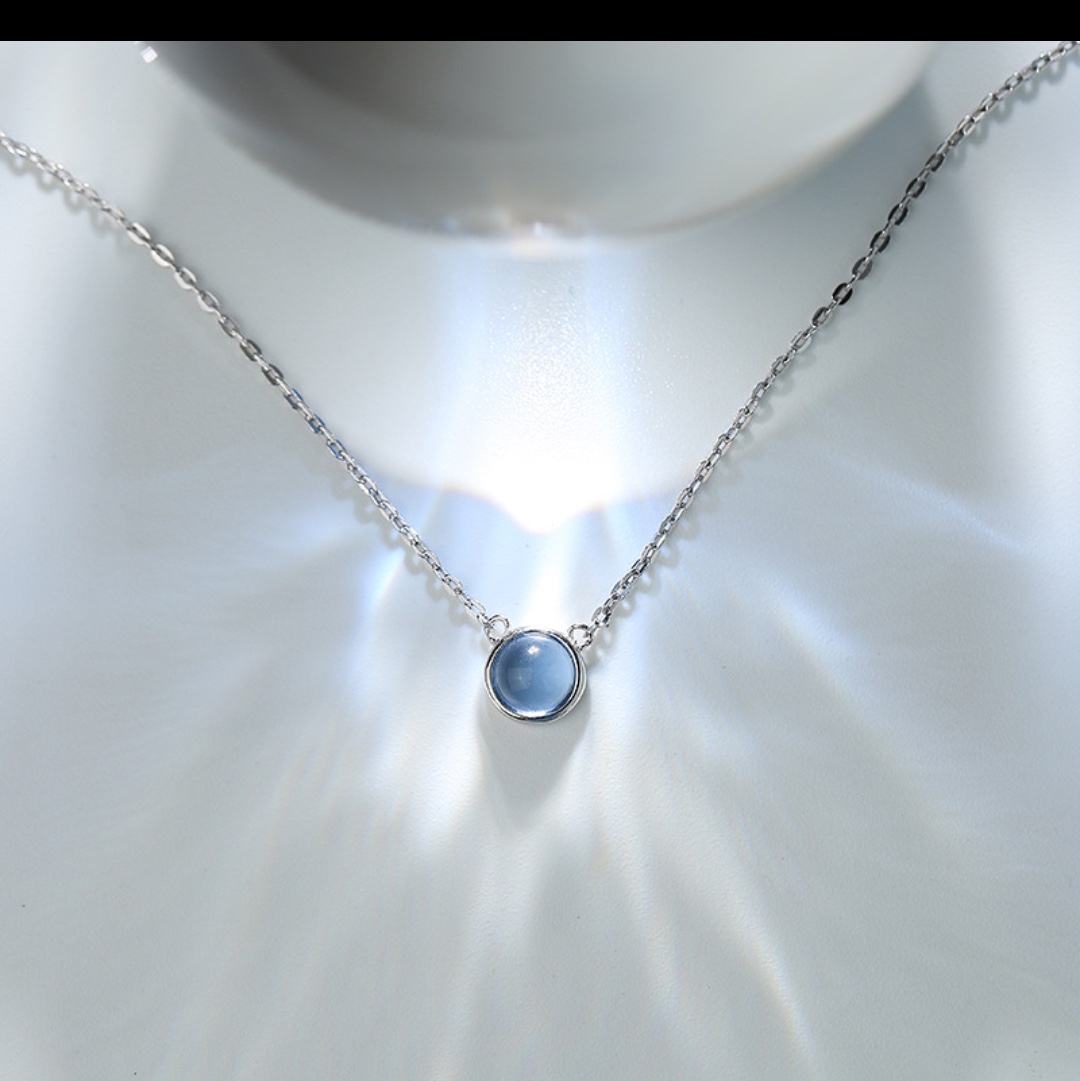 Dark blue bead necklace