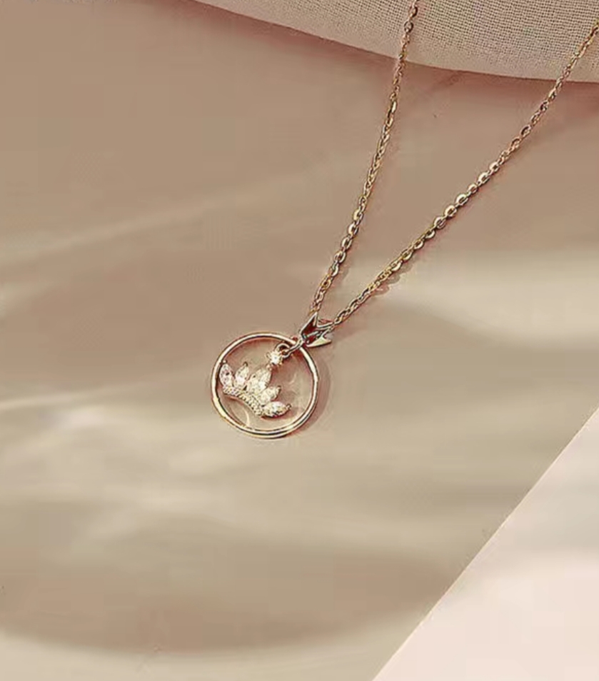 147女士夏款纯铜简约甜美2021年新款小众轻奢气质百搭项链详情图4