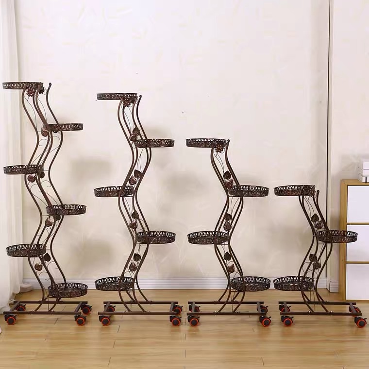 Wrought Iron Flower Stand Multi-Layer Flower Stand Specification drawing