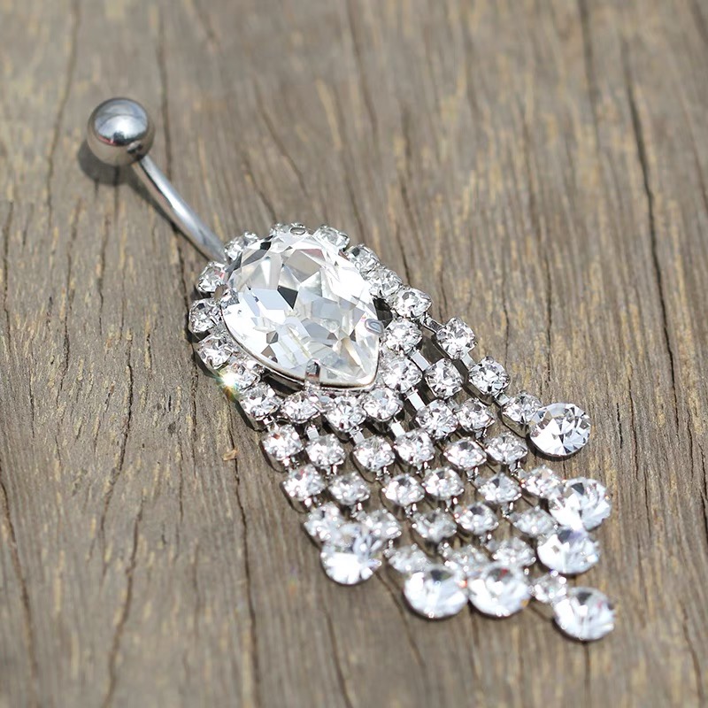 佳倩Bodypiercing肚脐钉脐环防过敏医用钢时尚穿刺饰品欧美性感女神个性女抓链