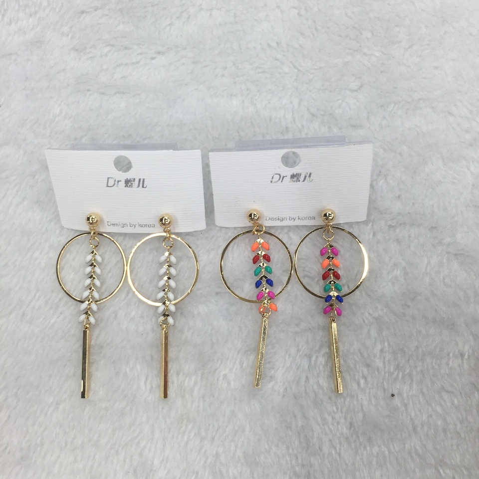Circle flow comb earrings
