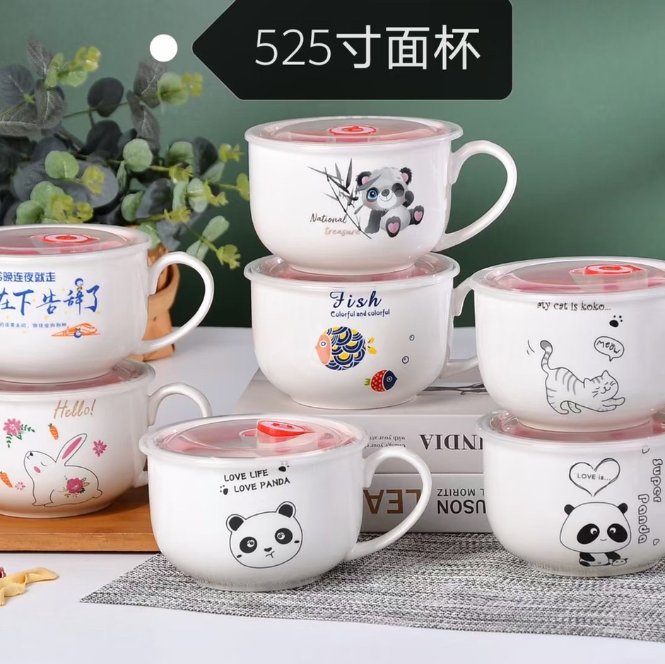 Ceramic multi-purpose noodle cups