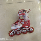 162红色少女心儿童溜冰鞋