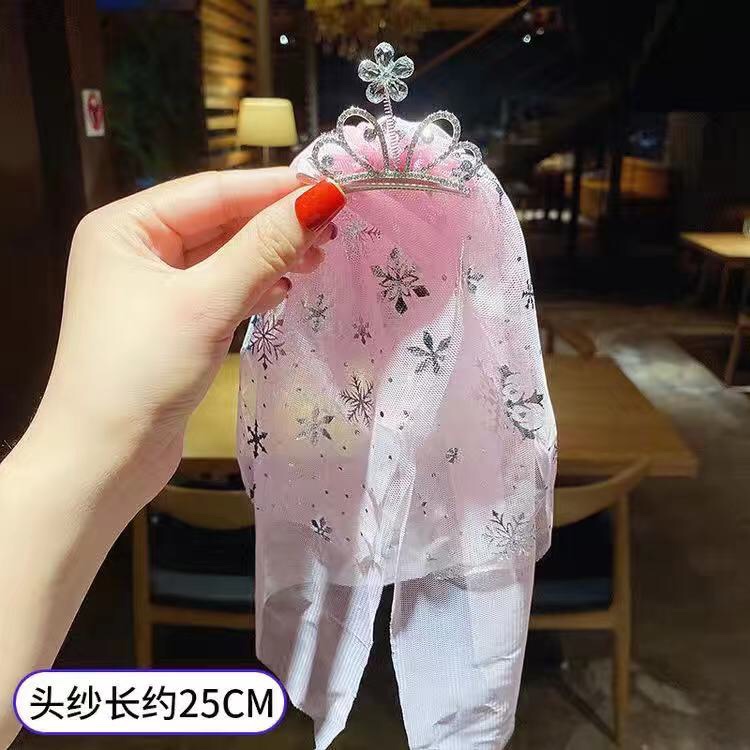 Frozen Flower Powder Hairpin Elsa Little Princess Cartoon Fashion Hairpin Little Girl Cute Hair Clip Children's Headwear Hair Card Hairpin Hairpin Headwear Aushoni 037 Offer Direct Supply