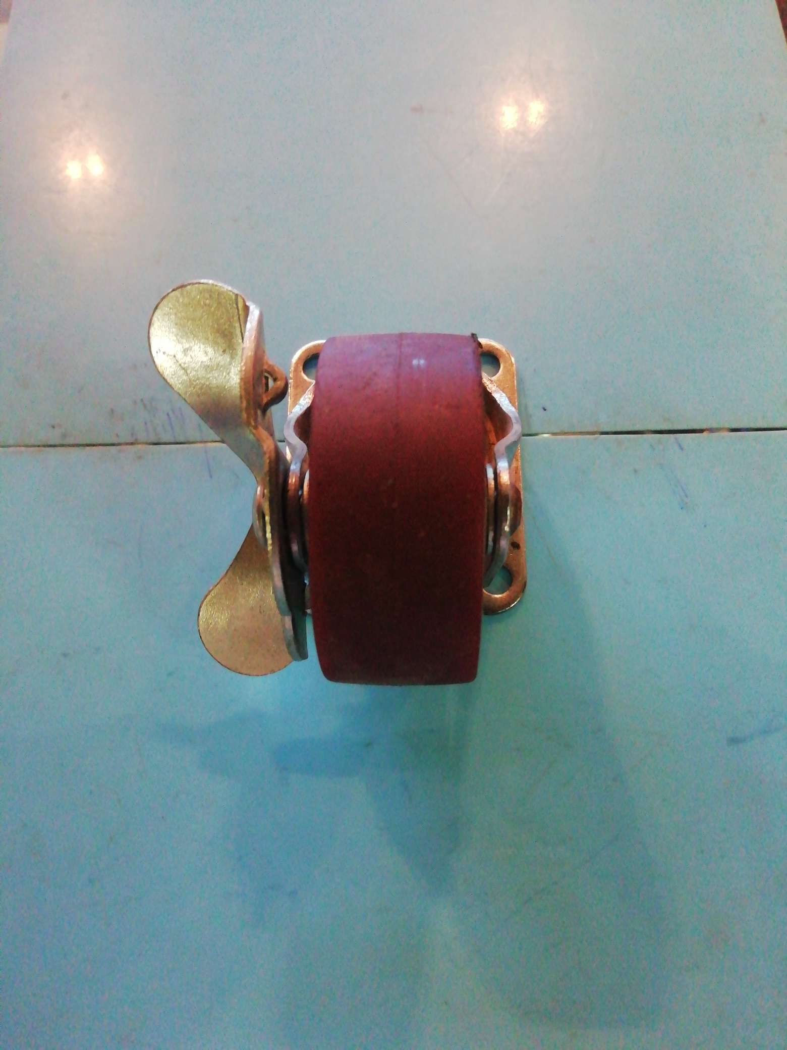 2-inch Global lightweight flat-bottom polyurethane side brake wheels detail image 4