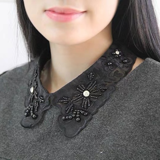 False collar children stand collar Korean lace shirt false collar decorative collar Pearl doll collar summer false collar 15