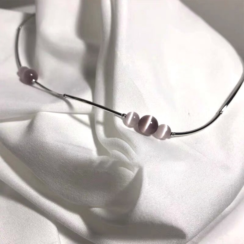 Triple bead necklace