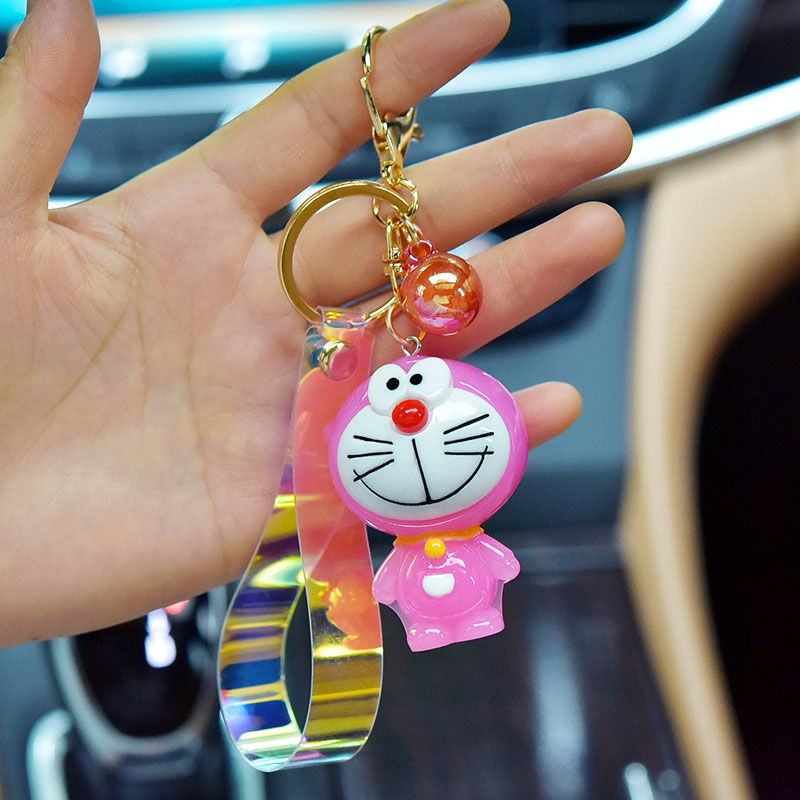发光哆啦A梦钥匙扣锁匙扣可爱卡通女汽车钥匙链男女包挂饰小礼品详情图3
