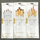 厂家直销6支画笔透明塑料杆套装专业画笔套装