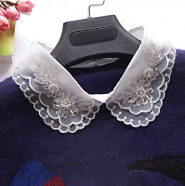 False collar children stand collar Korean lace shirt false collar decorative collar Pearl doll collar summer false collar 11