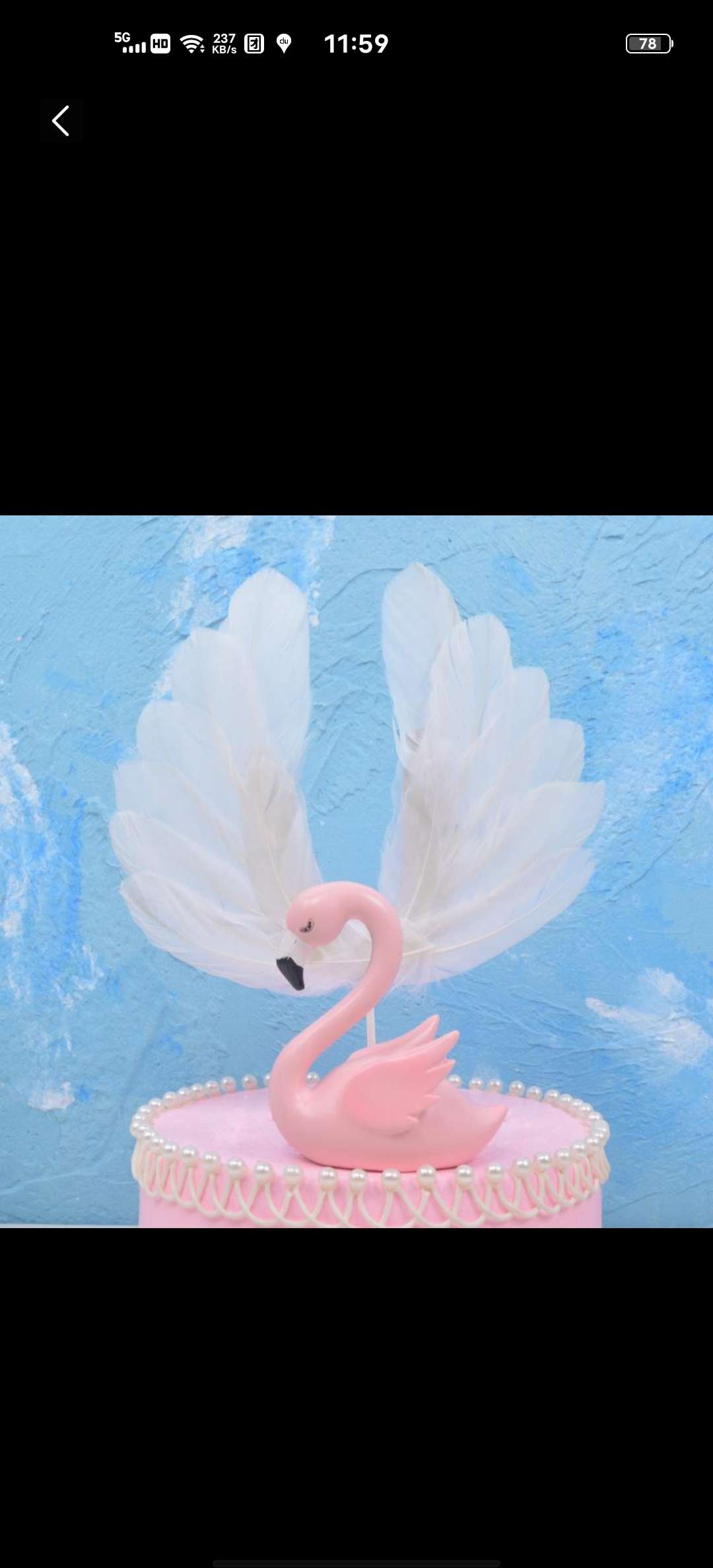 天使羽毛翅膀特小号蛋糕插件细节图