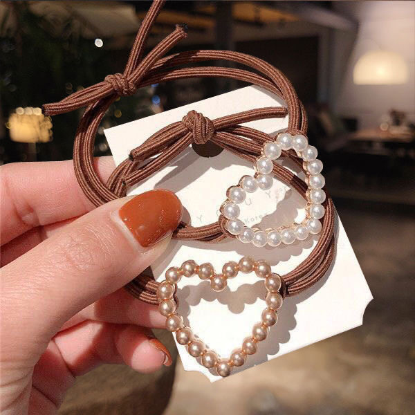 Dongdaemun hair tie, a simple and elegant female Internet celebrity hair band, ins bun hairstyle, chanel-style hair tie, leather band headwear, 22 detail image 2