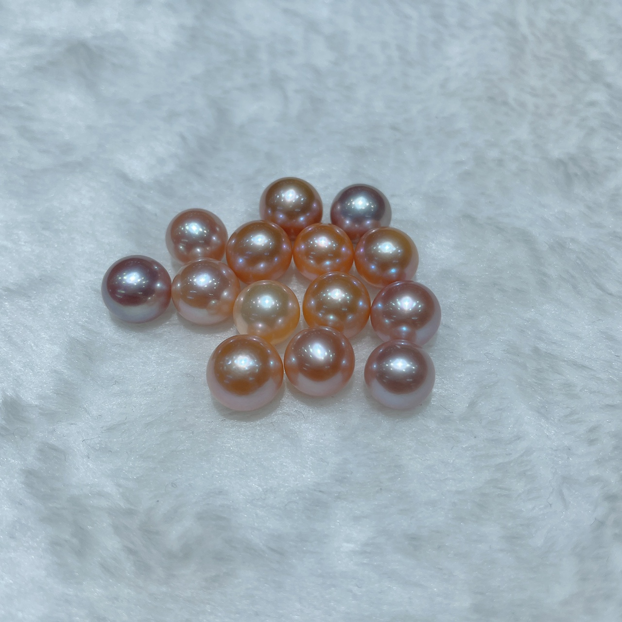 奇异色正圆无暇天然淡水珍珠颗粒 9～10mm详情图1