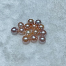 奇异色正圆无暇天然淡水珍珠颗粒 9～10mm