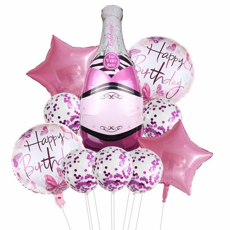 酒瓶组合10件套装铝膜气球 生日派对节日婚庆各种活动装饰用品 多款可选 可订做详情6