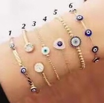 Mexican Eye pendant Gold necklace Fast Hand Tiktok fast hand preferred