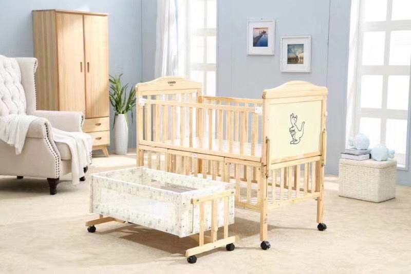 实木童床 儿童床 童车细节图