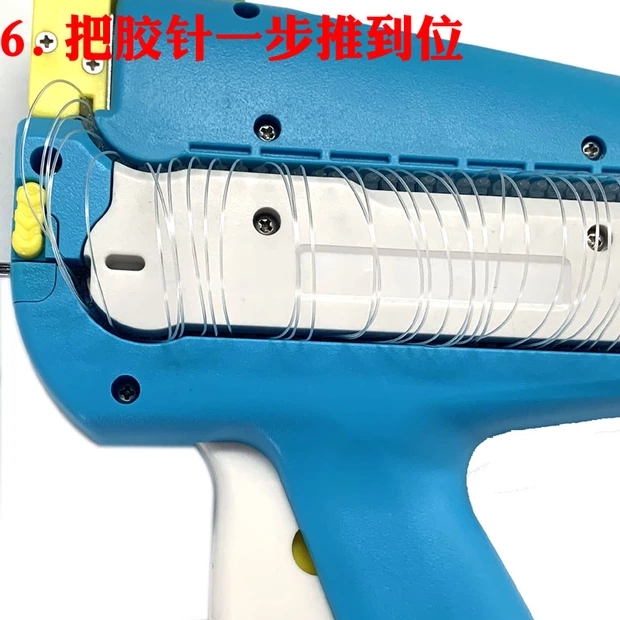 Nationwide free shipping. The mother and child buckle ring tool, ring-shaped rubber needle tag gun, uses a special hand-threading needle. The hand-threading tag gun can increase work efficiency by 3 to 5 times and is covered by warranty and repair pic 7
