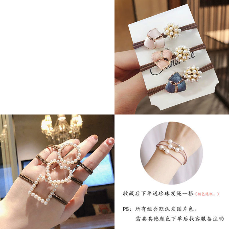Dongdaemun hair tie, a simple and elegant female Internet celebrity hair band, ins bun hairstyle, chanel-style hair tie, leather band headwear, 22 detail image 13