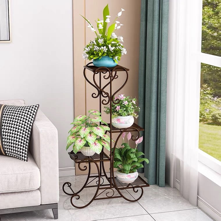 Wrought Iron Flower Stand Multi-Layer Wrought Iron Flower Stand Is Used For Indoor Living Room Balcony Specification drawing