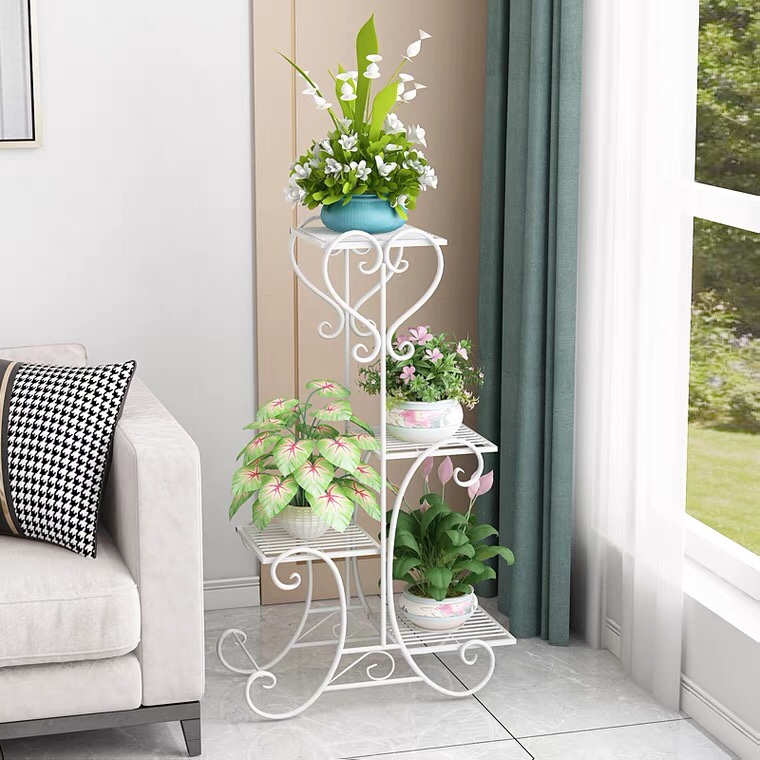 Wrought Iron Flower Stand Multi-Storey Flower Stand Indoor Living Room Balcony Flower Stand