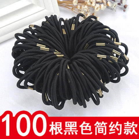 Korean style simple and fresh cartoon black hair tie, hair band, hair tie, rubber band, hair accessory for girls 11 Application Scenario