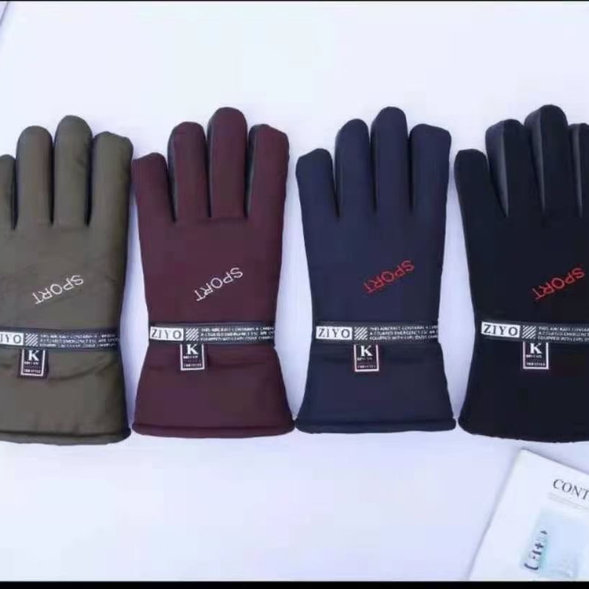 Ski gloves female winter lovely winter weather waterproof man riding electric motorcycle mountaineering thick wool cotton warm ribbon