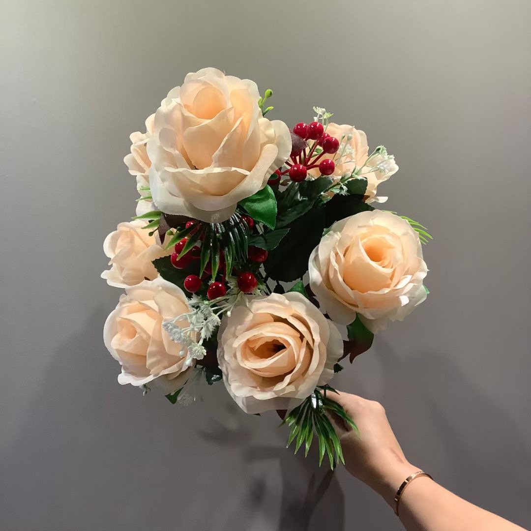 12-head Rose and red fruit set 1