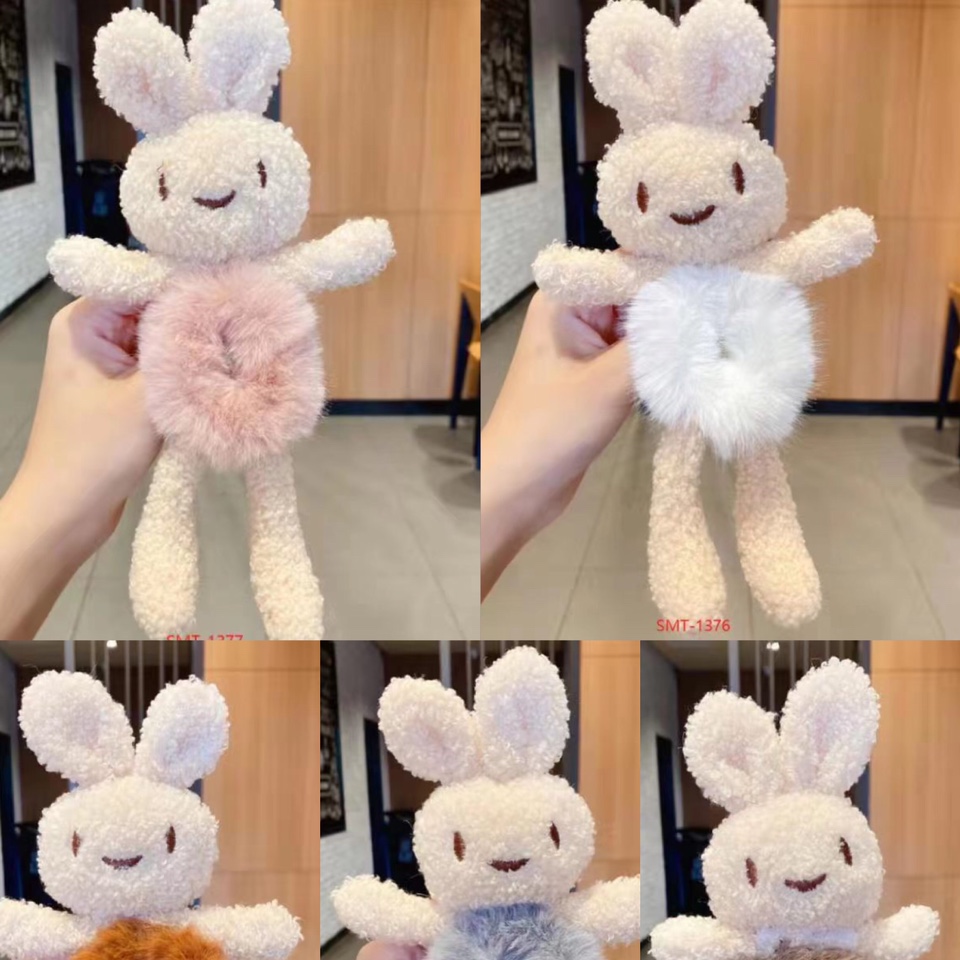 Little bear rabbit fur ring hair band
