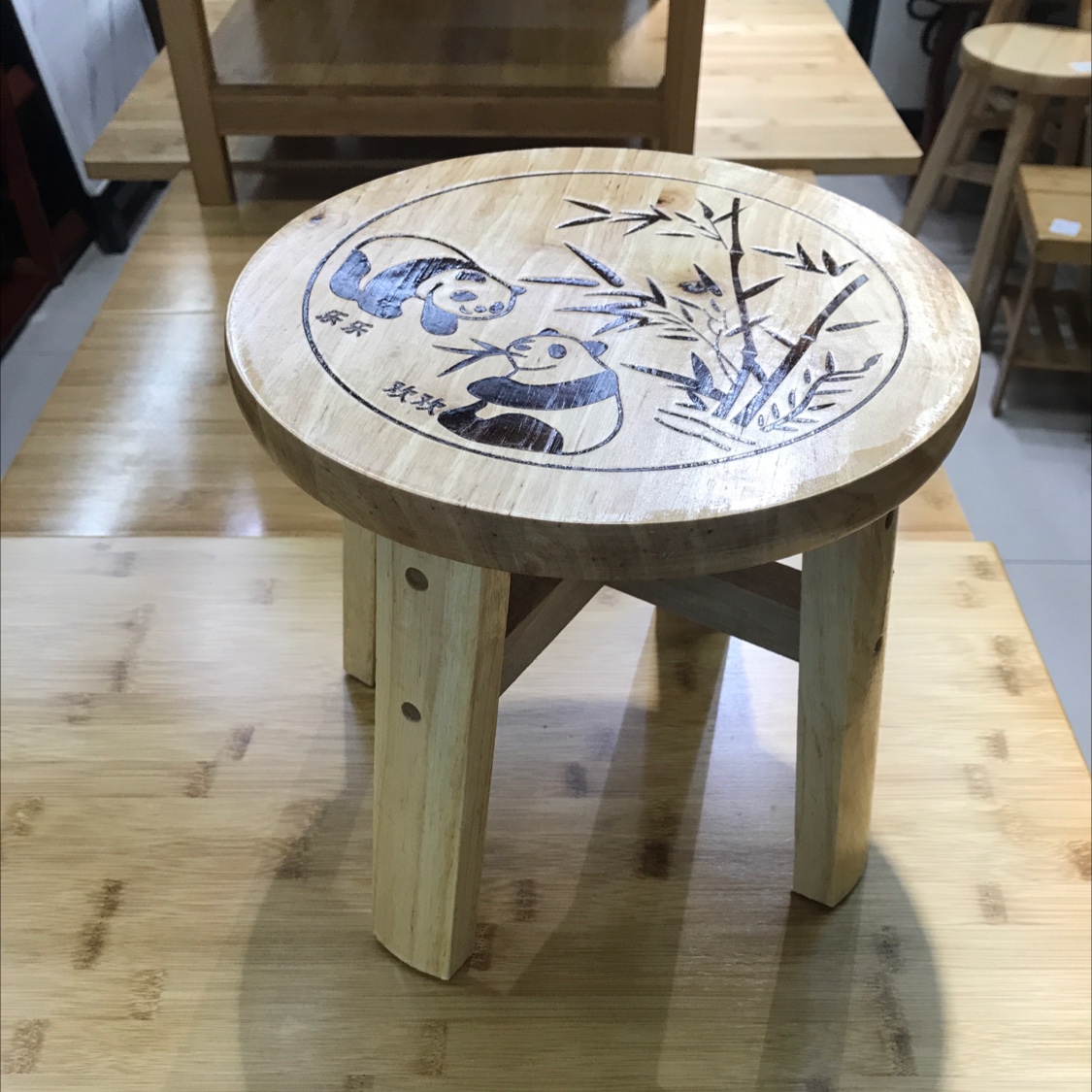 Bamboo Small Round Stool