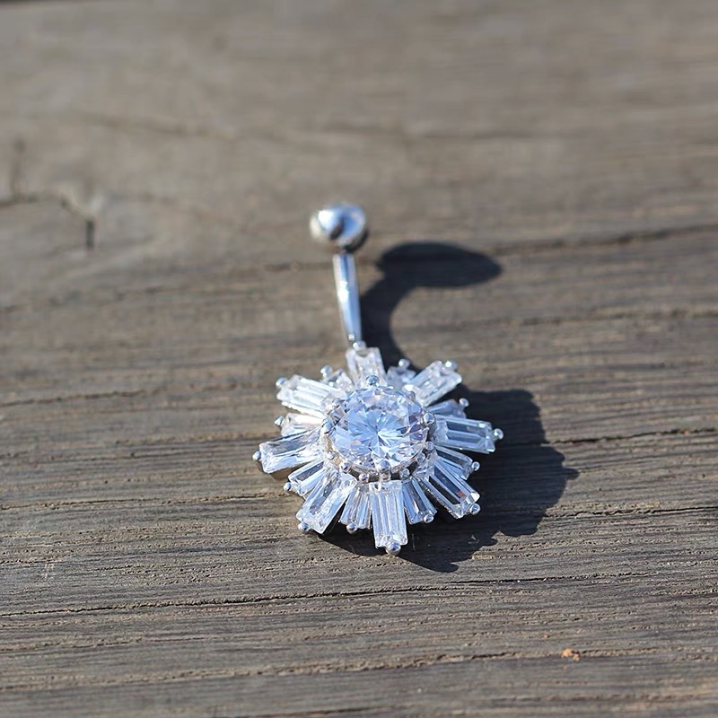 佳倩Bodypiercing肚脐钉脐环防过敏医用钢时尚穿刺饰品欧美性感女神个性女锆石镶嵌钻石产品图