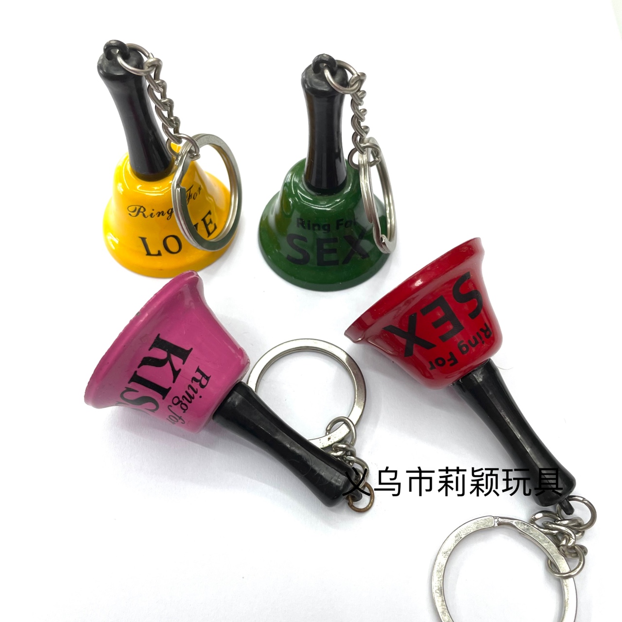 铃铛创意迷你摇铃情侣金属铃铛圣诞铃万圣诞节用品宠物铃铛钥匙扣挂件传菜铃铛酒吧铃3.8cm钥匙扣摇铃 LD-59