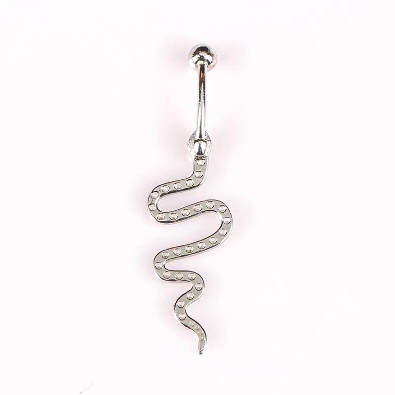 佳倩Bodypiercing肚脐钉脐环防过敏医用钢时尚穿刺饰品欧美性感女神个性女小蛇细节图